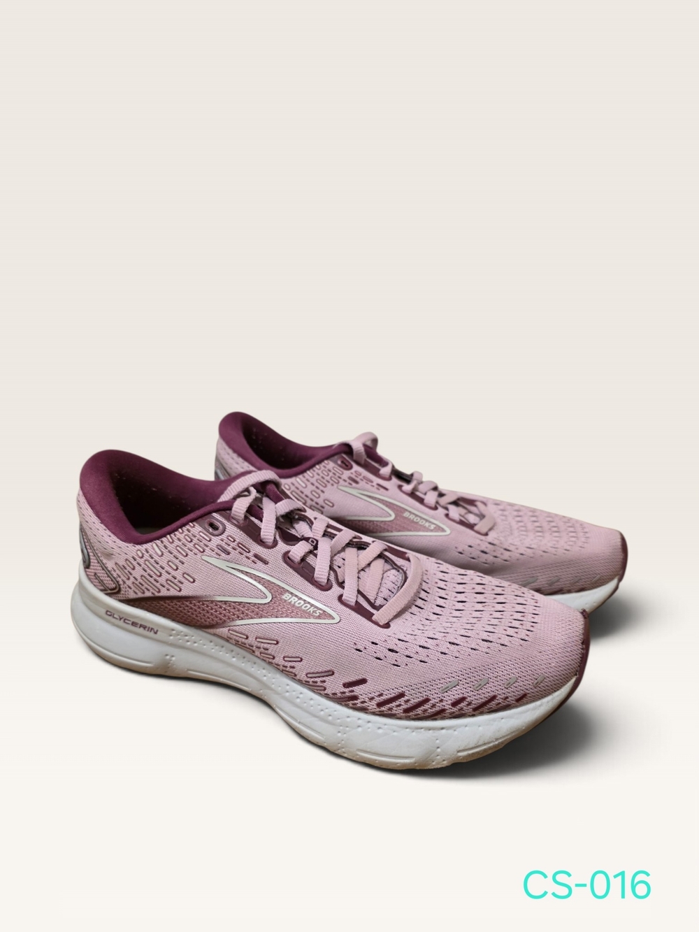 Brooks Glycerin 20 Women's Running Shoes Size 8.5 Mauve Pink Purple Sneakers